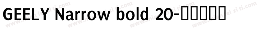 GEELY Narrow bold 20字体转换